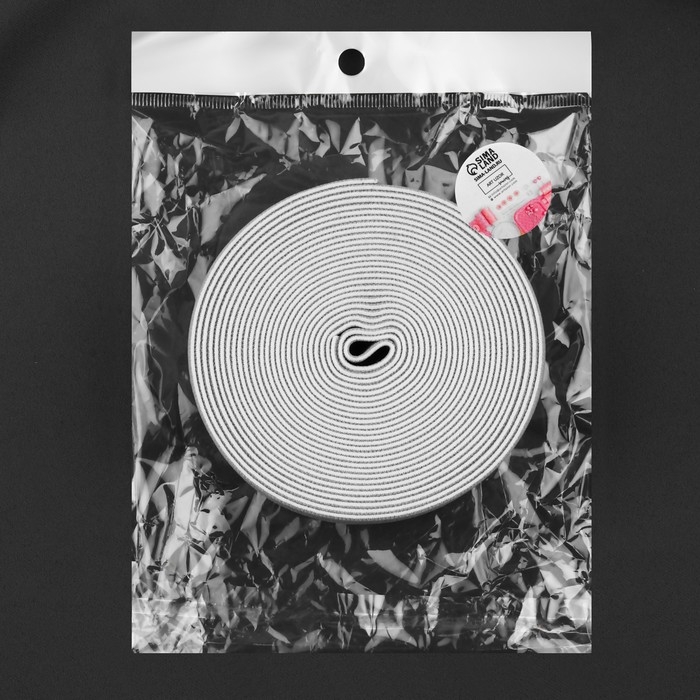 Резинка тканая, мягкая, 40 мм, 4,5 ± 1 м, цвет чёрный/белый/красный Резинка тканая, мягкая, 40 мм, 4,5 ± 1 м, цвет чёрный/белый/красный