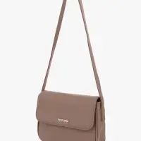 Сумка женская мессенджер TEXTURA на магните, 25&times;7.5&times;19 см, бежевая