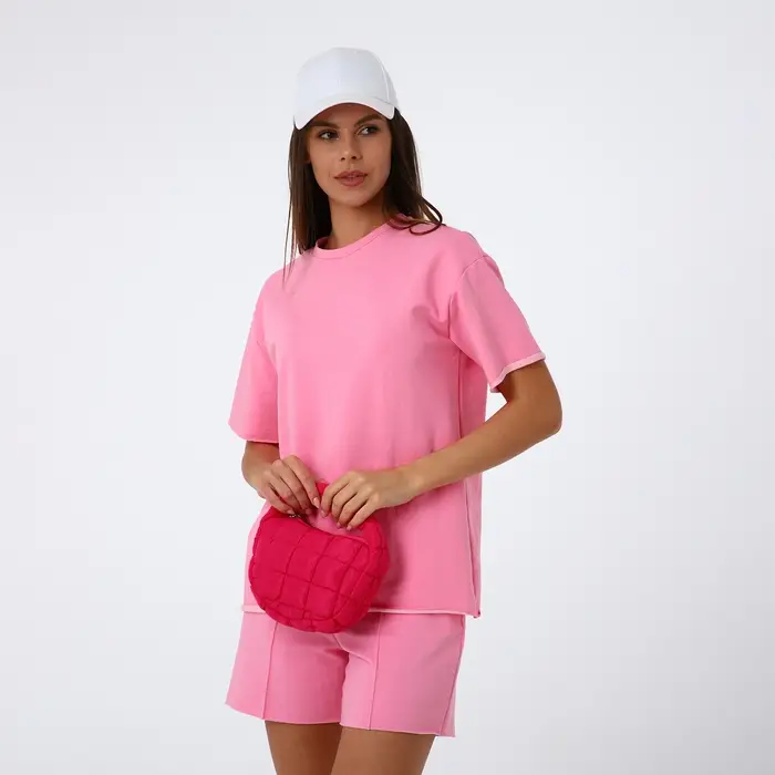 Сумка молодёжная на молнии, 23&times;4&times;15 см, розовая