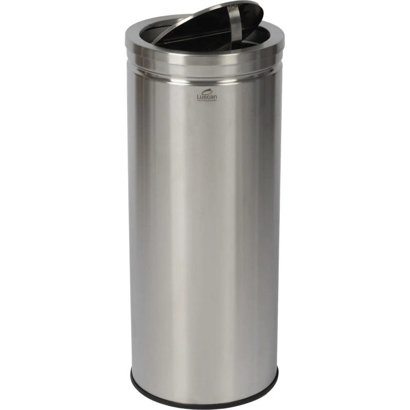 Ведро мусорное (урна) с качающ.крышкой нерж.сталь Luscan Professional 30л