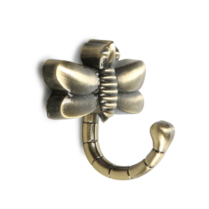 Крючок мебельный CAPPIO DRAGONFLY, однорожковый, цвет бронза Крючок мебельный CAPPIO DRAGONFLY, однорожковый, цвет бронза