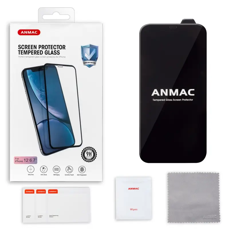 Защитное стекло для iPhone 7/8 Plus белое ANMAC 3D матовый с сеточкой Арт. 1137231