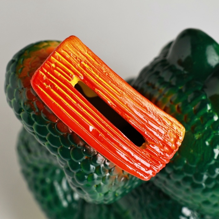 Новый год. Символ 2025. Копилка Новый год. Символ 2025. Копилка "Змея с купюрой" 20х16см, зеленая