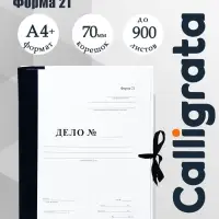 Папка архивная д/переплета А4, на завязках, Calligrata &laquo;Форма 21&raquo; 100 мм, с гребешками, 4 отв-я
