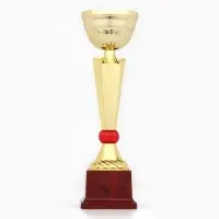 Кубок 174 В, наградная фигура, золото, подставка пластик, 31.5 см