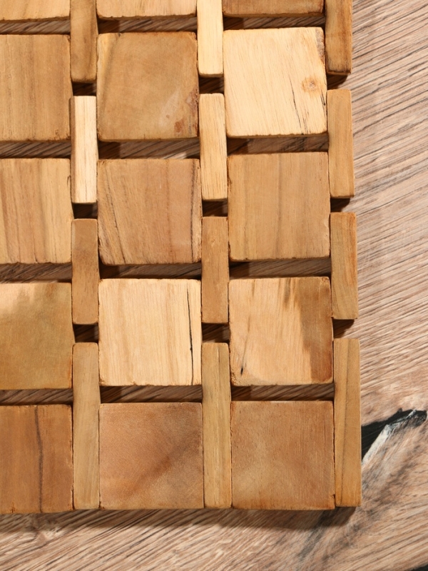 Коврик из тикового дерева, 30х20х0,7 см