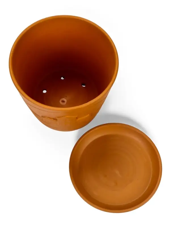 Горшок цветочный с поддоном 4,75 л, d22/h20 см терр-т керамика, Горшок цветочный с поддоном 4,75 л, d22/h20 см терр-т керамика, "Голландия" (М)