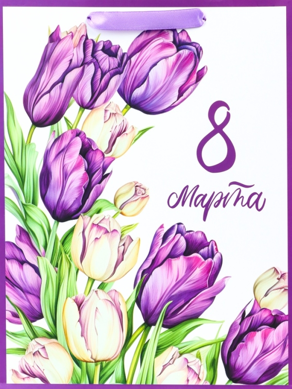 Пакет подарочный ламинированный вертикальный «Праздничный микс», M 26 × 32 × 12 см