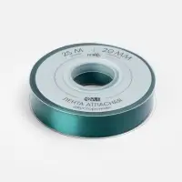 Лента атласная TEIRA, двухсторонняя, 20 мм, 25&plusmn;1 м, зелёная №0589