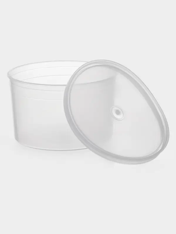 Контейнер пищевой ПластоС, 600 мл, с герметичной крышкой, d=13 см, h=8 см, пластик, прозрачный Контейнер пищевой ПластоС, 600 мл, с герметичной крышкой, d=13 см, h=8 см, пластик, прозрачный