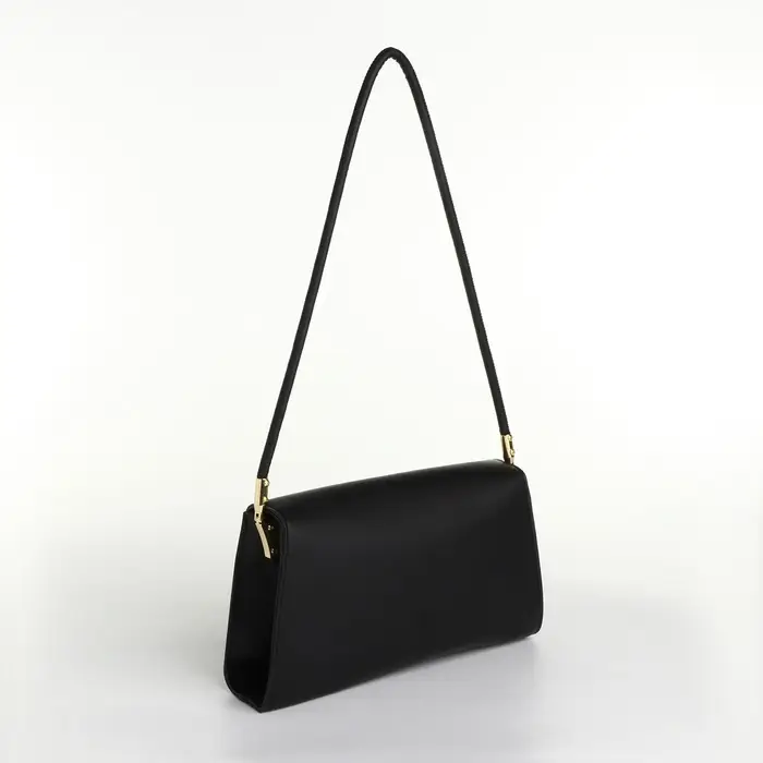 Сумка женская мессенджер без застёжки, 26&times;7&times;15 см, чёрная