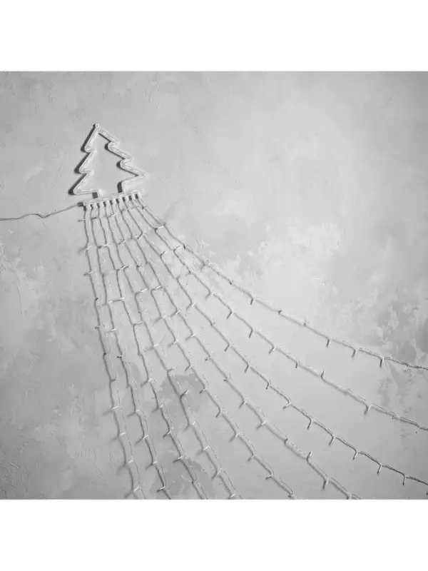 Светодиодная фигура &laquo;Ёлка&raquo; 3.5 м, пластик, 9 нитей, 31 В, свечение зелёное