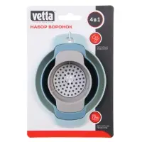 VETTA Набор воронок с сеточкой, 4 предмета, ПП пластик