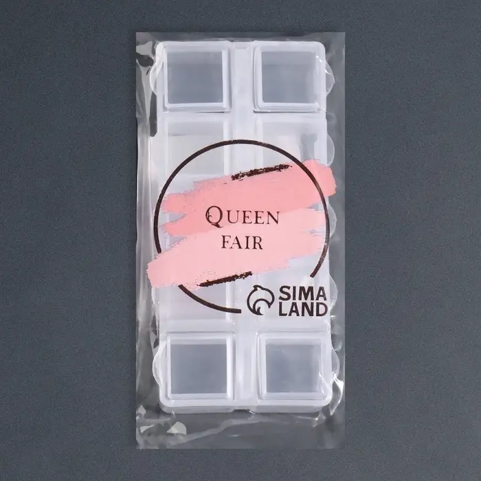 Органайзер для хранения мелочей, 10 ячеек, 8.7×4.3×2 см, прозрачный Органайзер для хранения мелочей, 10 ячеек, 8.7×4.3×2 см, прозрачный