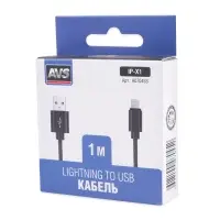 Кабель AVS IP-X1 USB/Lightning, 12 Вт, 1 м (A07045S)