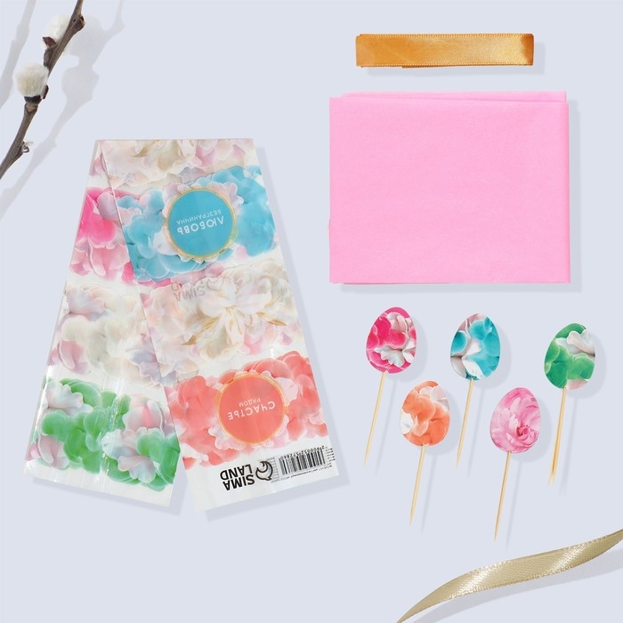 Пасхальный набор для украшения кулича «Нежность» на пасху, 18,5 х 16 х 1 см Пасхальный набор для украшения кулича «Нежность» на пасху, 18,5 х 16 х 1 см