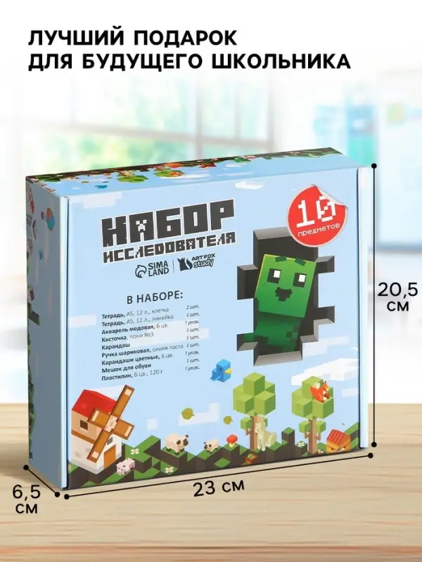 Набор первоклассника с мешком для обуви 10 предметов &laquo;Исследователь&raquo;