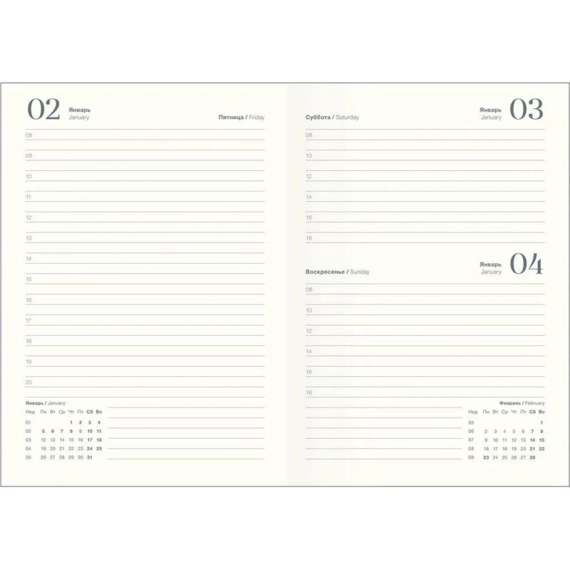 Ежедневник датированный 2026 IF 14х20см 176л, мягкий, Nightfall I1736/light