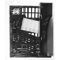 Лоток для бумаг Calligrata с отделениями для пишущих принадлежностей, вертикальный, 4 отделения, чёрный