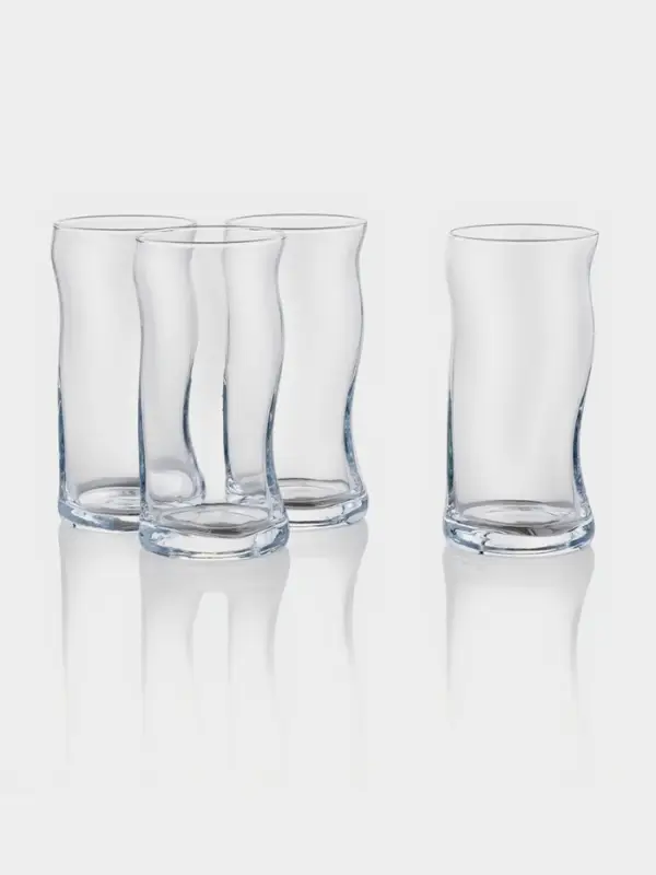 Набор стаканов Amorf, 400 мл, 4 шт., стекло, прозрачный