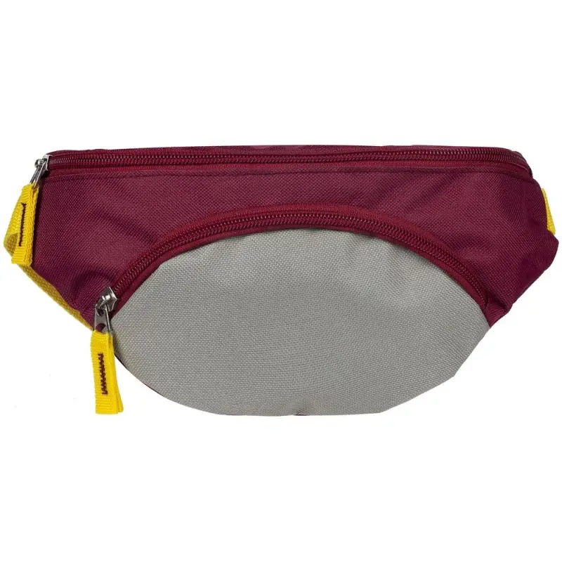 Поясная сумка детская Kiddo, бордовая с серым Поясная сумка детская Kiddo, бордовая с серым