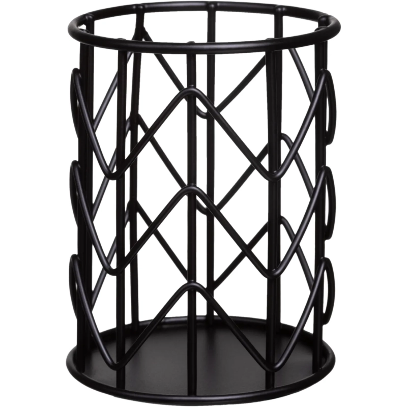 Подставка-стакан для письм принадлежностей Attache черн 80x100мм металл