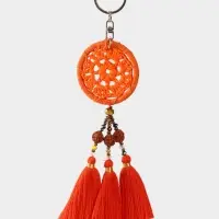 Брелок "Ловец снов" 19 см, цв. оранжевый Брелок "Ловец снов" 19 см, цв. оранжевый