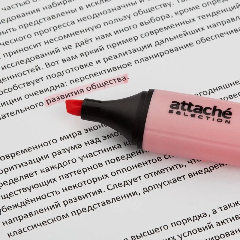 Маркер текстовыделитель Attache Selection Pastel 1-5 мм розовый