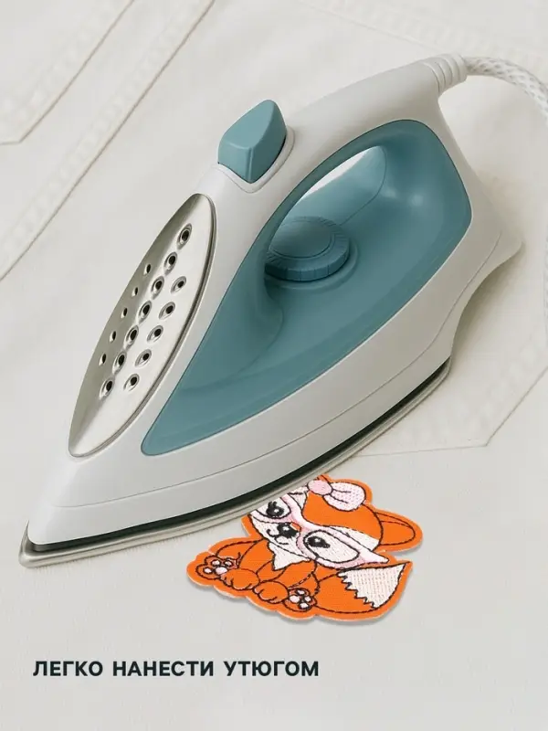 Термоаппликация «Лиса в очках», 5.8×6.8 см, оранжевая Термоаппликация «Лиса в очках», 5.8×6.8 см, оранжевая