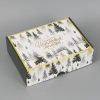 Коробка подарочная, самосборная &laquo;Счастья в новом году&raquo;,30.7&times;22&times;9.5 см