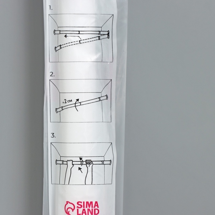 Карниз для ванной Доляна, телескопический, d=3,2 см, 70-120 см, цвет белый Карниз для ванной Доляна, телескопический, d=3,2 см, 70-120 см, цвет белый