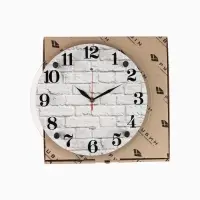 Часы настенные интерьерные &laquo;Кирпичи&raquo;, d=30 см, бесшумные