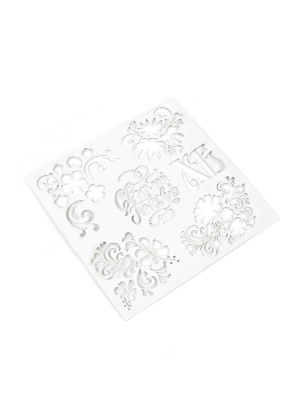 Трафарет для украшения пасхальной выпечки в наборе с топперами &laquo;Мира и тепла&raquo;