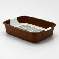 Туалет с сеткой, 44&times;33&times;11.5 см, коричневый, белый