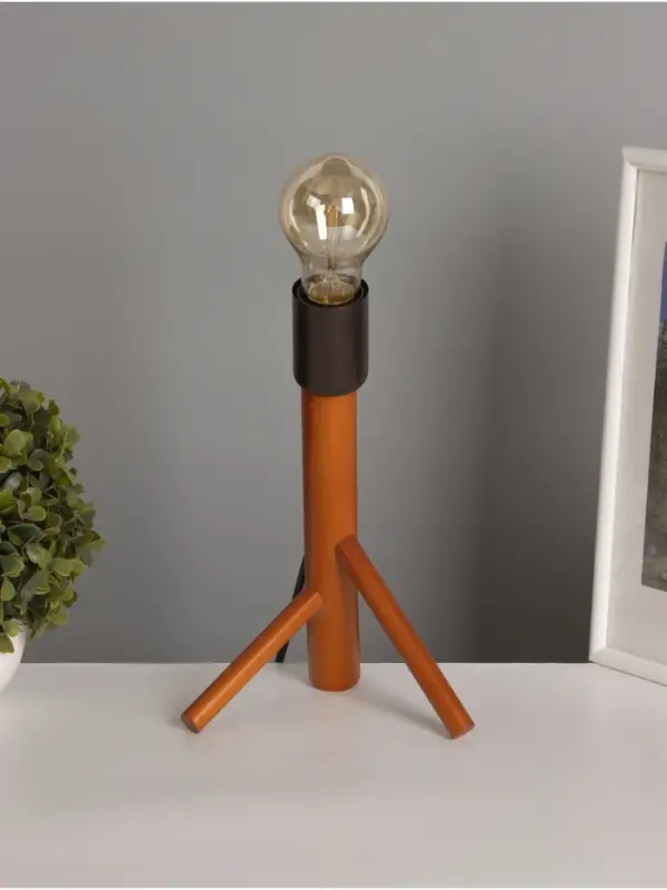 Лампа настольная RISALUX ЭКО &laquo;Рокет&raquo;, 40 Вт, Е27, коричневая, 15&times;17&times;26 см