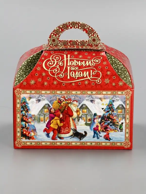 Подарочная новогодняя коробка «Атмосфера» Ларец малый 18.5×12.5×19 см Подарочная новогодняя коробка «Атмосфера» Ларец малый 18.5×12.5×19 см