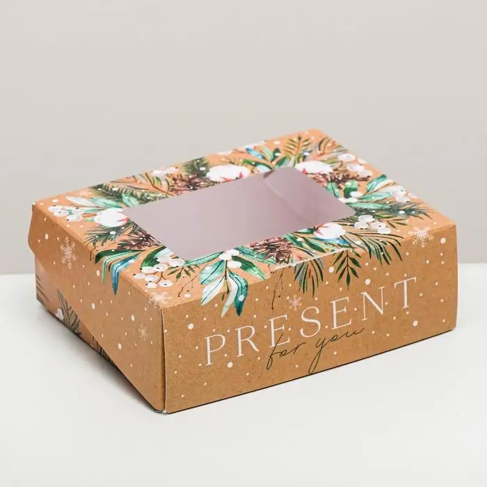 Коробка складная «Present», 10 х 8 х 3.5 см