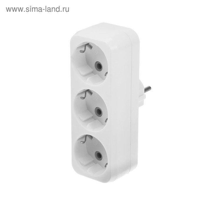 Разветвитель Smartbuy, 16 А, 250 B, 3 гнезда, с заземлением, плоский Разветвитель Smartbuy, 16 А, 250 B, 3 гнезда, с заземлением, плоский