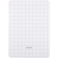 Доска двусторонняя маркерная Attache А4 белый/клетка+ маркер+салфетка