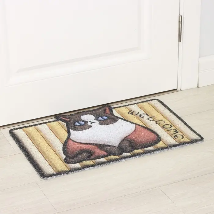 Коврик придверный Доляна &laquo;Котик&raquo;, ПВХ, 40&times;60 см