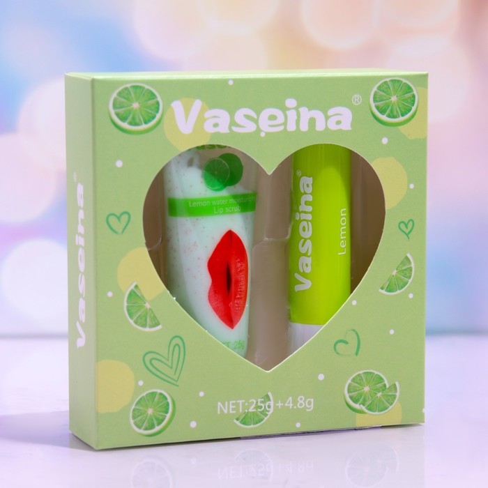 Набор для губ «Лайм» : бальзам и скраб Набор для губ «Лайм» : бальзам и скраб