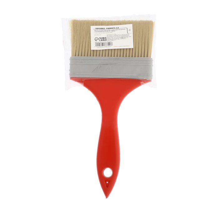 Кисть плоская ЛОМ промо, искусственная щетина, пластиковая рукоятка, 4 Кисть плоская ЛОМ промо, искусственная щетина, пластиковая рукоятка, 4", 100 мм