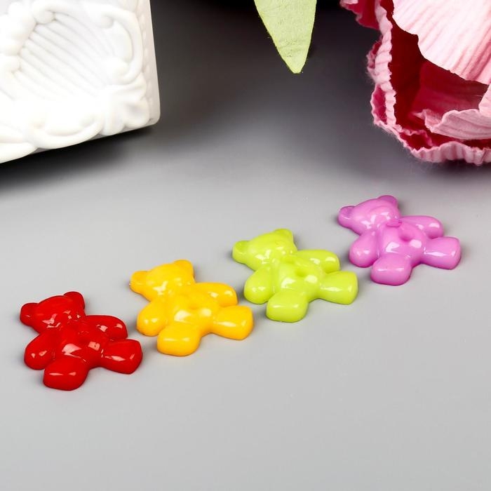 Пуговицы пластик для творчества 2 прокола Пуговицы пластик для творчества 2 прокола "Мишки" набор 36 шт 1,6х1,9 см