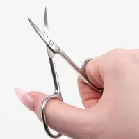Ножницы маникюрные, загнутые, широкие, 8.7 см