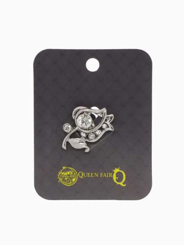 Брошь «Цветочный вальс» мини, форма МИКС, белая в серебре Брошь «Цветочный вальс» мини, форма МИКС, белая в серебре