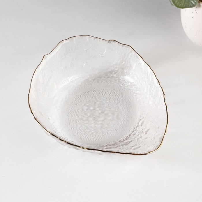 Салатник стеклянный фигурный «Ракушка», 550 мл, 20.5×15×6 см Салатник стеклянный фигурный «Ракушка», 550 мл, 20.5×15×6 см