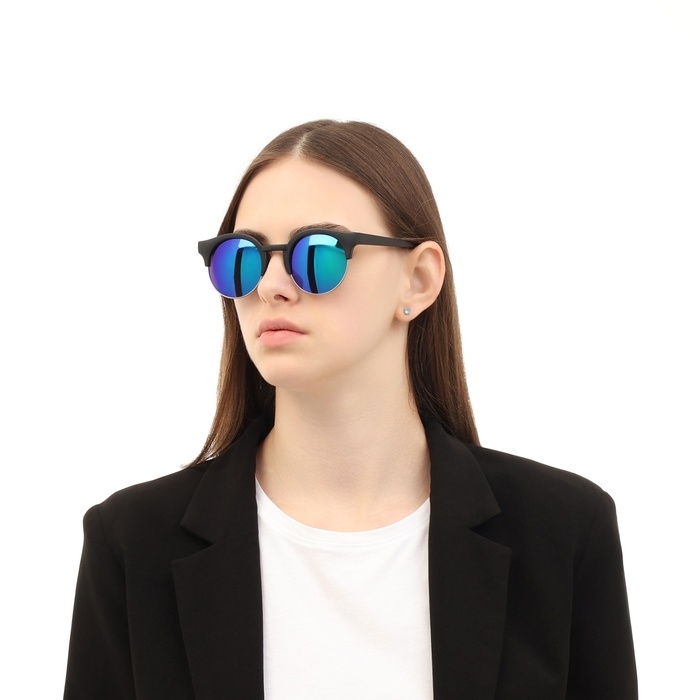 Очки солнцезащитные OneSun, uv 400, 14 х 14 х 5 см, линза 4.7 х 4.1 см, синие Очки солнцезащитные OneSun, uv 400, 14 х 14 х 5 см, линза 4.7 х 4.1 см, синие