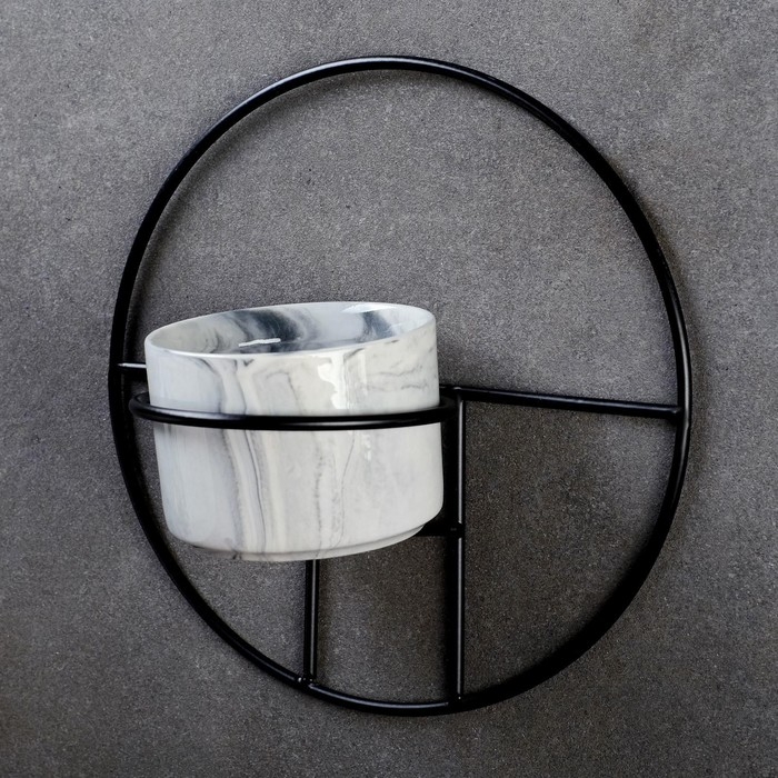 Горшок настенный Горшок настенный "Салли" с черной подставкой, 17х8х17см