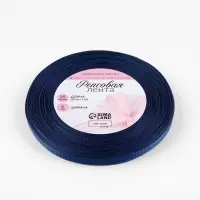 Лента репсовая, 6 мм, 23&plusmn;1 м, тёмно-синяя №38