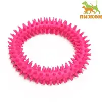 Игрушка для собак &laquo;Кольцо с шипами&raquo;, 12.5 см, розовая